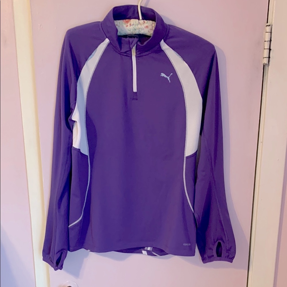 Puma run long sleeve
tee Pullover 1/4 zip